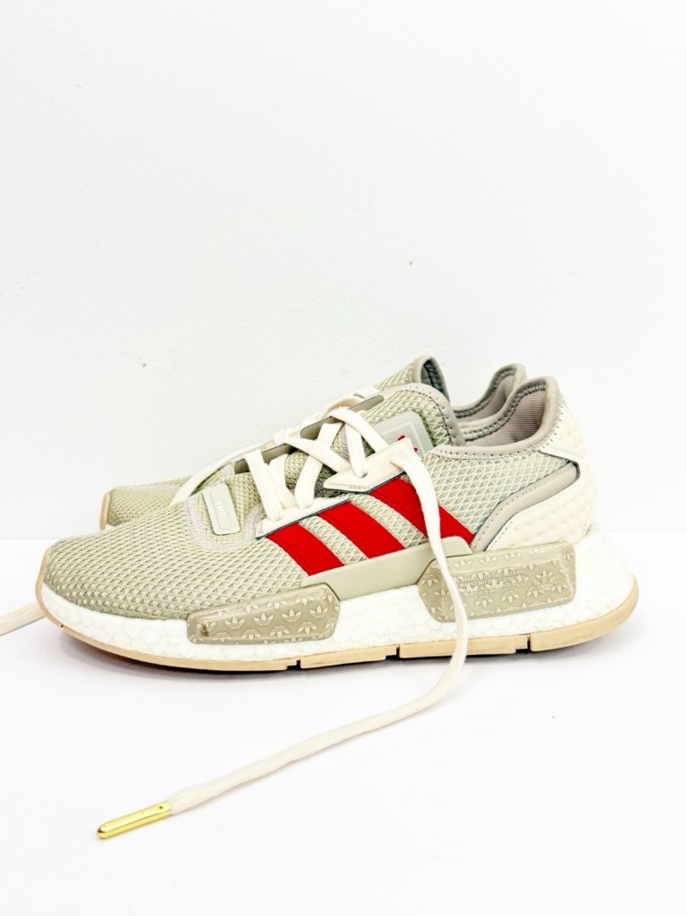 Adidas NMD_G1 Wonder Beige Red Colorway Size 6